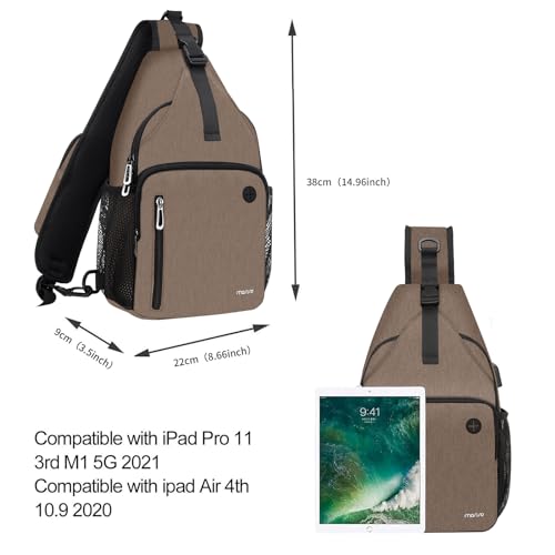Sling Backpack with USB Charging Port, Crossbody Daypack X90069
