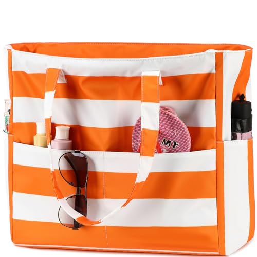 Waterproof Extra Large Beach Tote with Wet Compartment T8243
