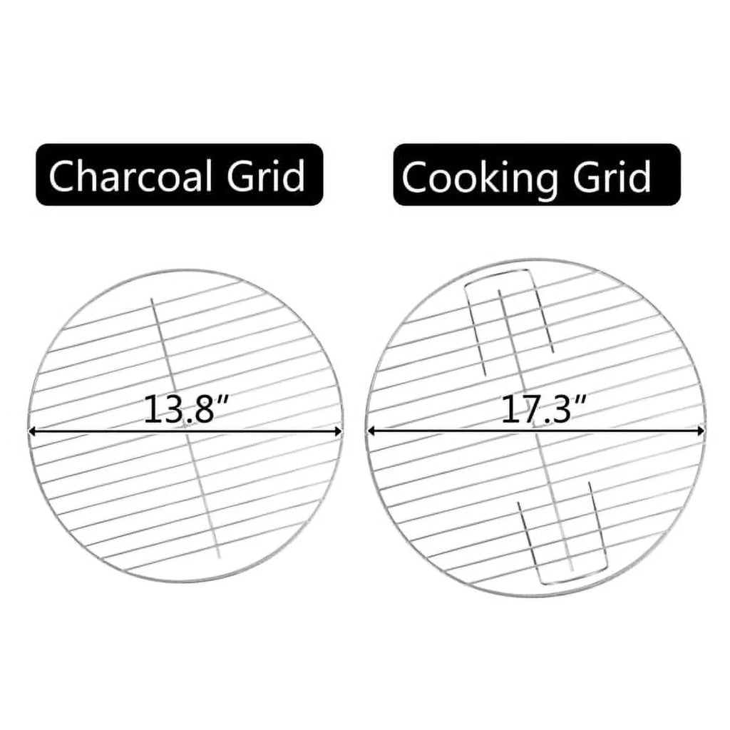 Charcoal Grill Outdoor Portable BBQ Stainless Steel 18 Inch J905