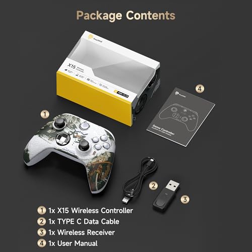 Wireless Bluetooth Controller with Hall Joysticks for PC, Android, Steam and Switch E86358