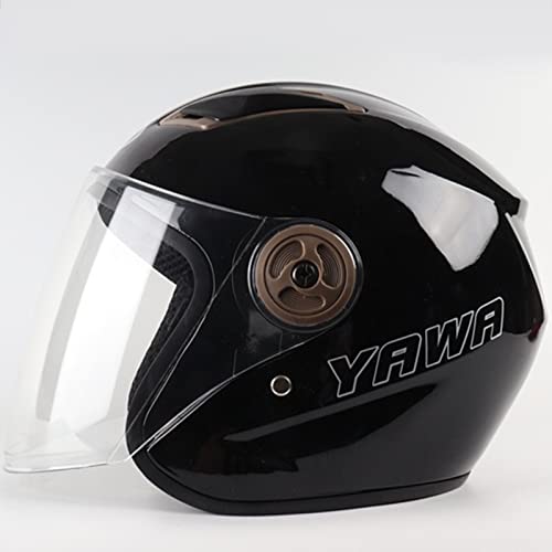 Motorcycle 3/4 Open Face Helmet DOT/ECE Approved Adults Men Women Mopeds Scooter Pilot Half Face Helmet with Clear Visor Suitable for All Seasons