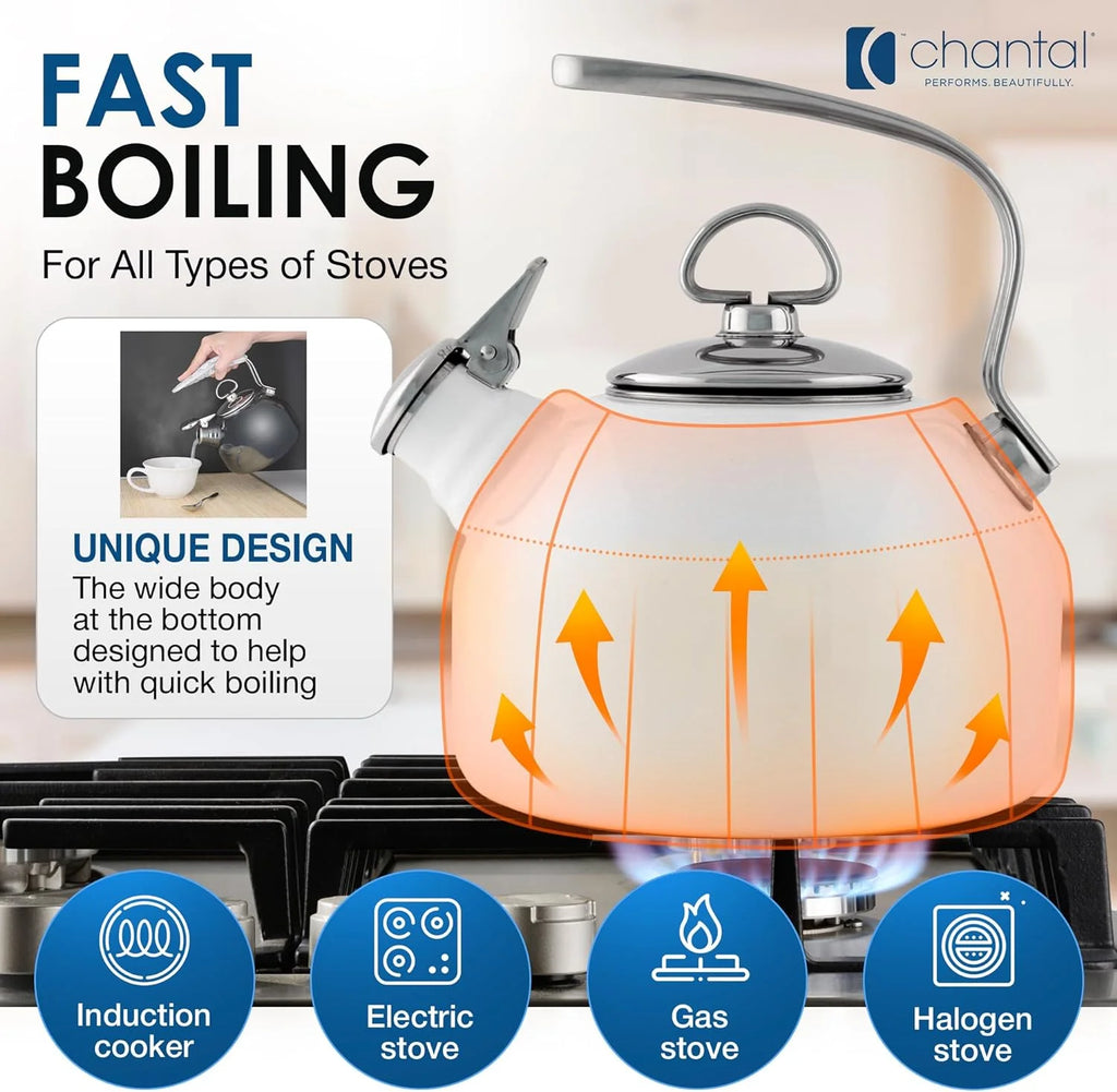Copper Teakettle, 1.8 QT, Rapid Boil H7142