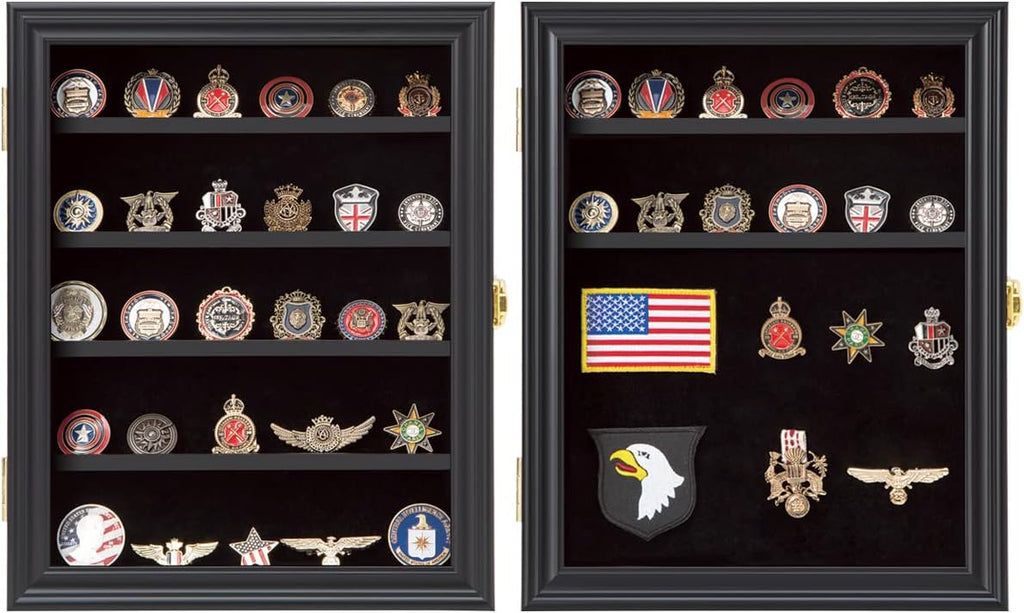 Medals Display Case with Removable Shelves and Pinnable Background P851