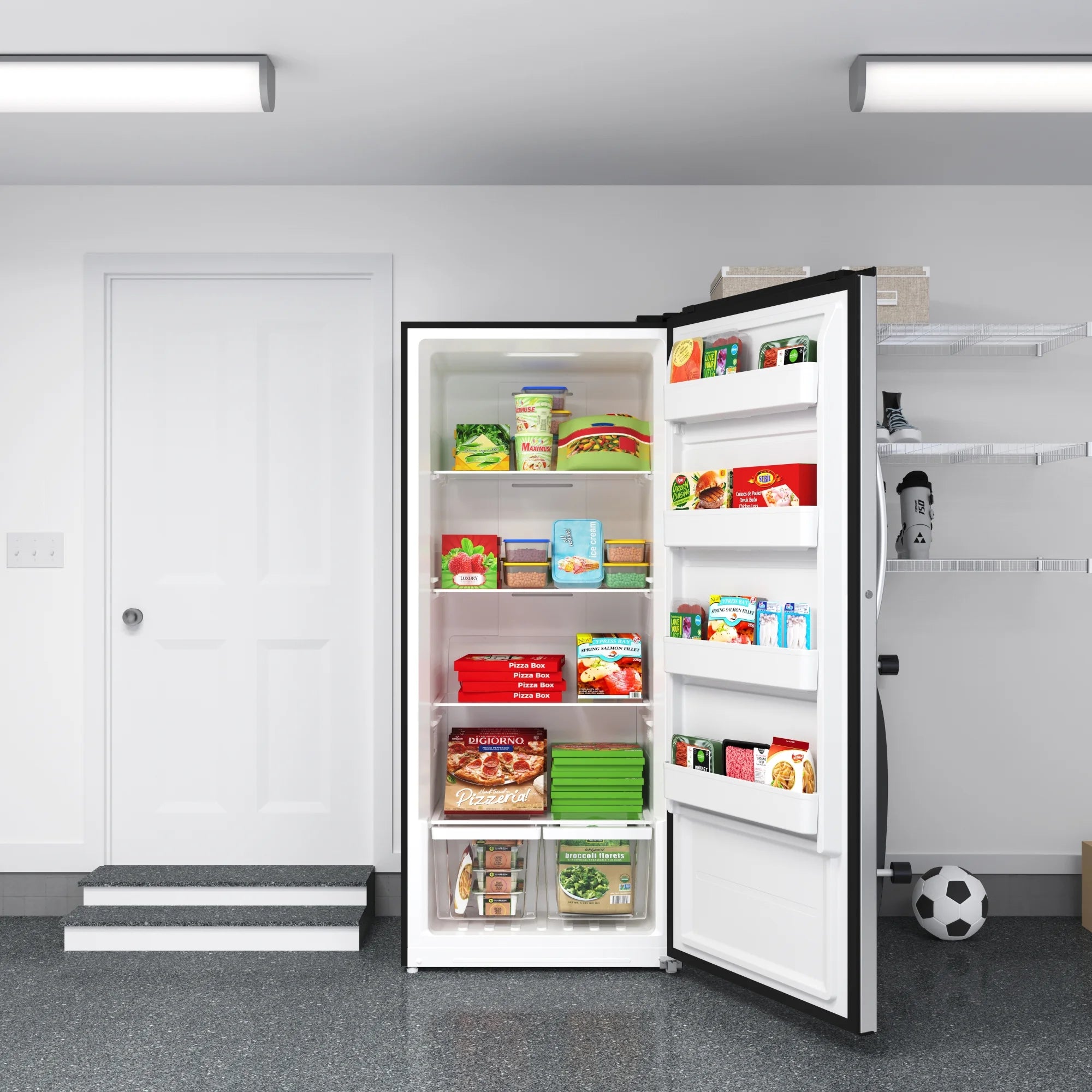 Convertible Refrigerator Freezer 21 cu. ft. Silver D44197