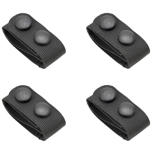 Duty Belt Keepers w/Double Snaps for 1.5"/1.75"/ 2"/2.25" Wide Utility Belt Loop Stays Nylon Tactical Belt Holder Retainer Police Security Law Enforcement Military Accessories