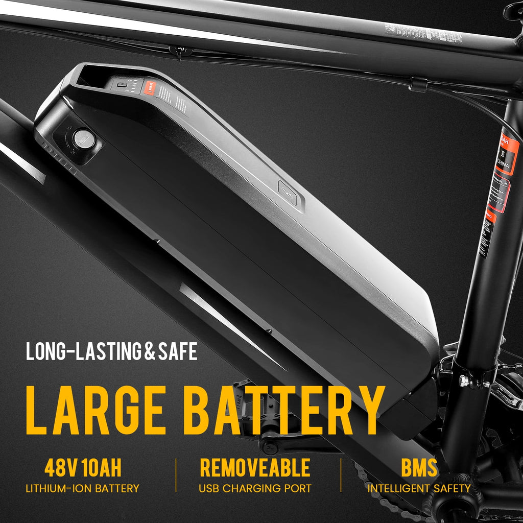 27.5" Electric Bike for Adults 500W Mountain Ebike with Removable Battery H822