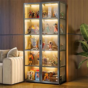 5-Tier Curio Display Cabinet with Acrylic Door, Collectibles Organizer Rack G844908