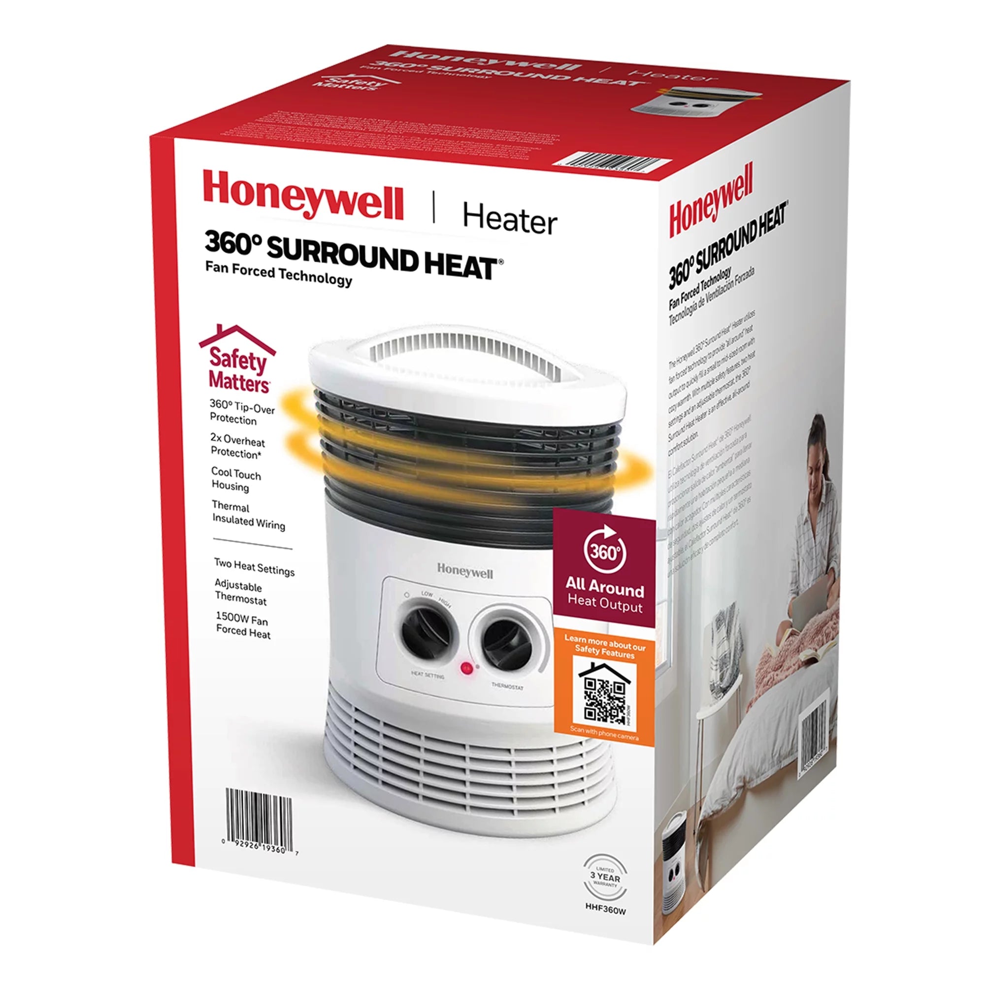 360 Surround Fan Forced Heater, White N8442