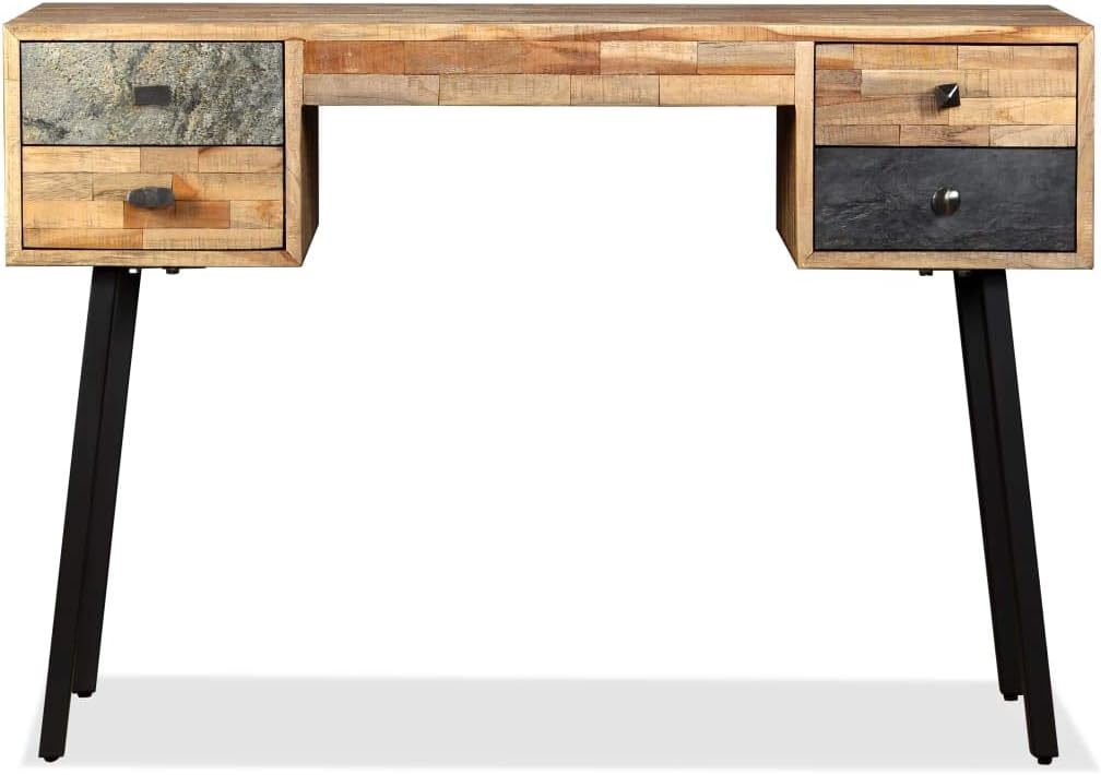 Solid Wood Writing Desk with 4 Drawers L529