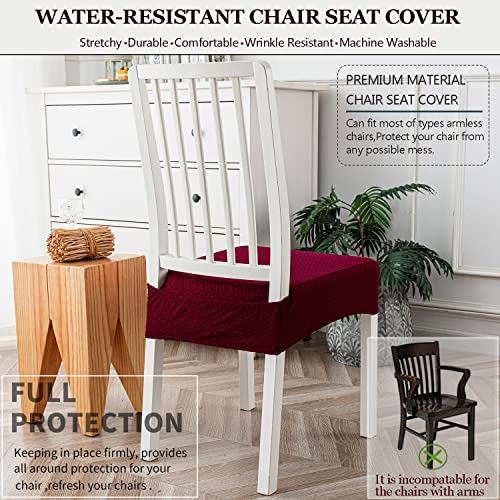 Waterproof Jacquard Chair Seat Covers for Dining Room, Removable Washable, Set of 2 F5675