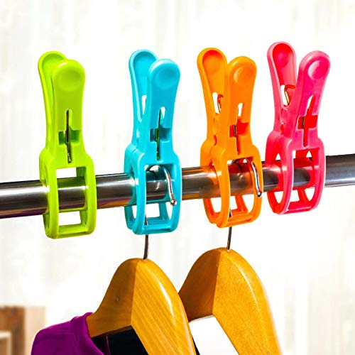 Beach Towel Clips for Chairs, Large Plastic Clothes Pins for Pool U120645