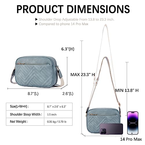 Quilted Crossbody Bag for Women Vegan Leather Small Shoulder Handbag D126866
