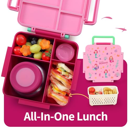 Kids Lunch Box with Thermos, 4 Compartments, Insulated, Drop-Proof, Dishwasher Safe I175