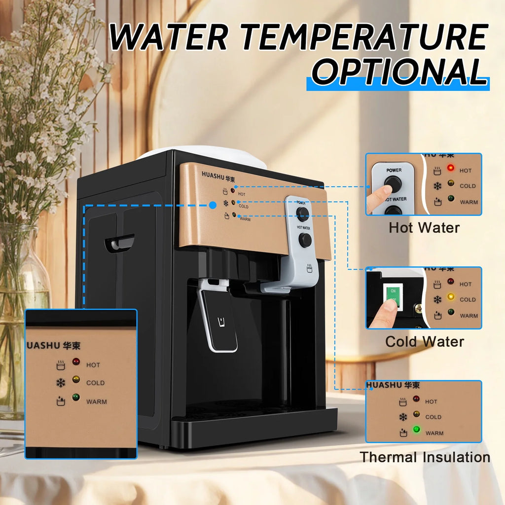 Countertop Water Cooler Dispenser, Hot and Cold, 3 Temperature Settings W19361
