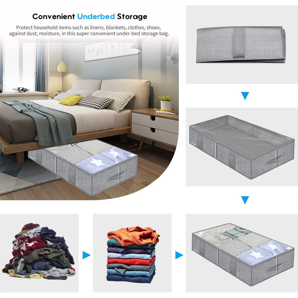 Foldable Underbed Storage Bags with Clear Window X234