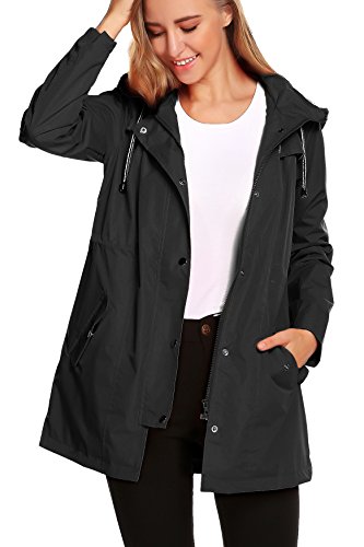 Women's Lightweight Waterproof Hooded Rain Jacket V22650