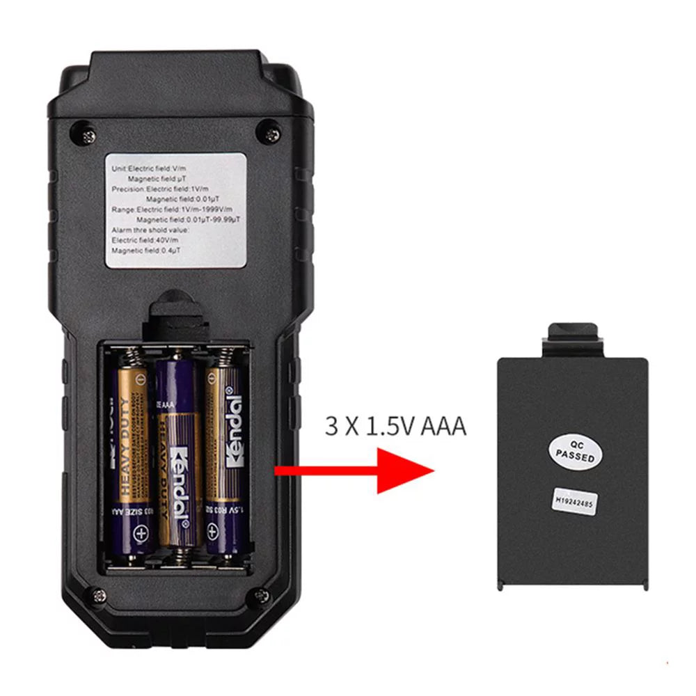 EMF Meter Electromagnetic Radiation Tester Digital Display W583042