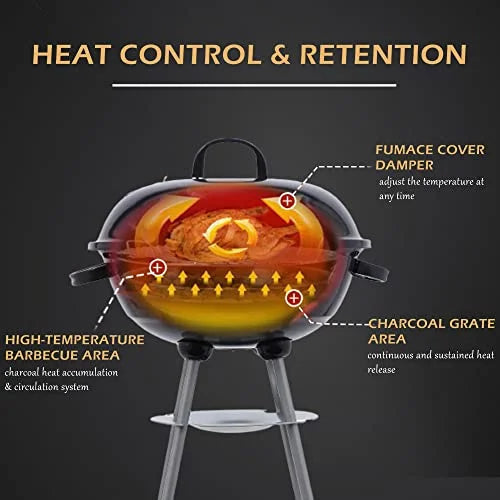 18" Charcoal Kettle Grill for Outdoor Backyard Cooking D714142