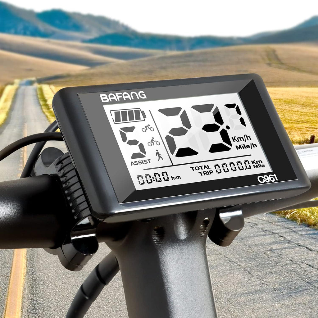 eBike Display C961 for BAFANG BBS01B BBS02B BBSHD Motor Electric Bike Bicycle Ebike Computer with PAS UART Protocol
