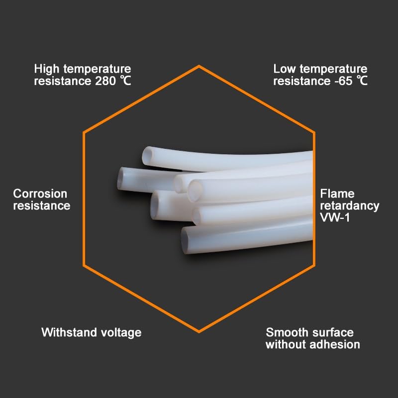 PTFE Teflon Pipe High Temperature Resistant Flexible Tube 1 Meter O69486
