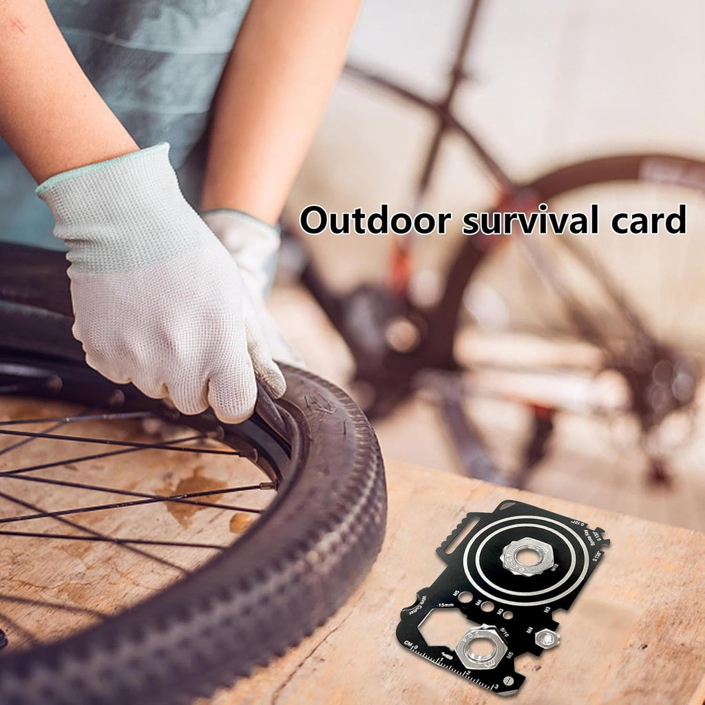 Survival Multitool Card, Pocket Tool for Outdoor Adventure D901