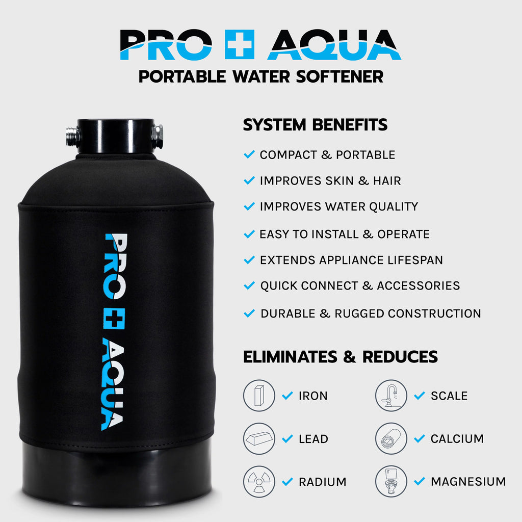 Portable RV Water Softener, 16,000 Grain, Pre-filled Resin O366