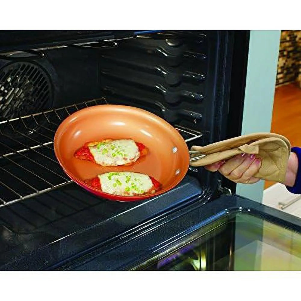 Copper-infused ceramic non-stick cookware set, 10 pc C76630
