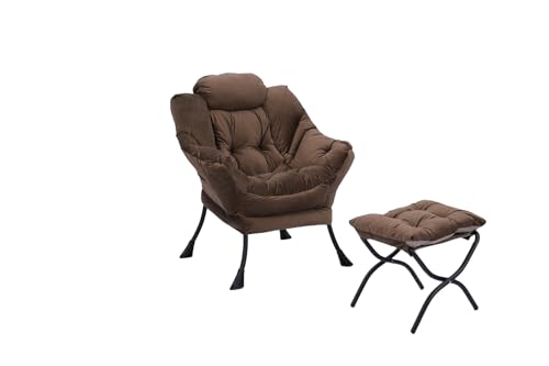 Modern Lounge Chair with Ottoman and Side Pocket S232171