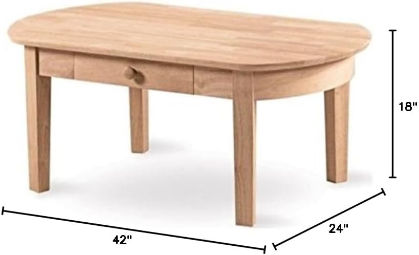 Oval Coffee Table, Unfinished K332
