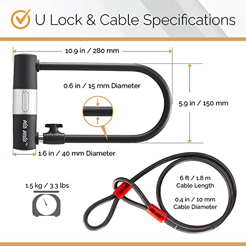 3 Folding Bike Lock Set Keyed Alike Heavy Duty Steel with Mounting Case O687