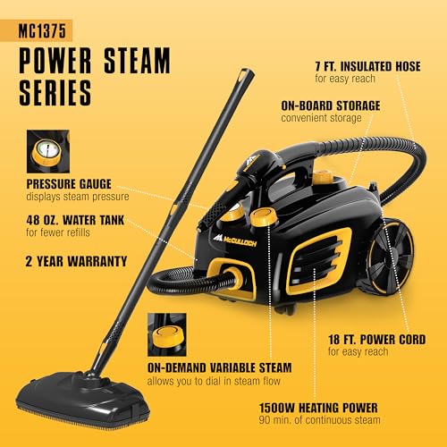 Handheld Steam Cleaner with 11 Accessories for Home, Tile, Grout, and Car Detailing K2885