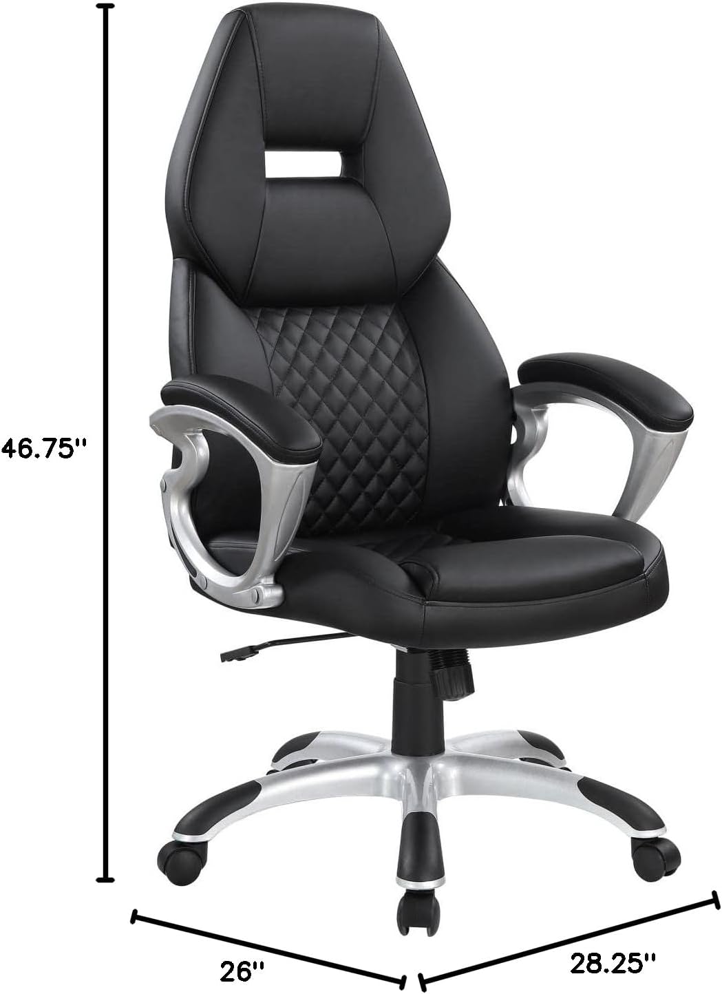 Black Faux Leather Office Chair S885730