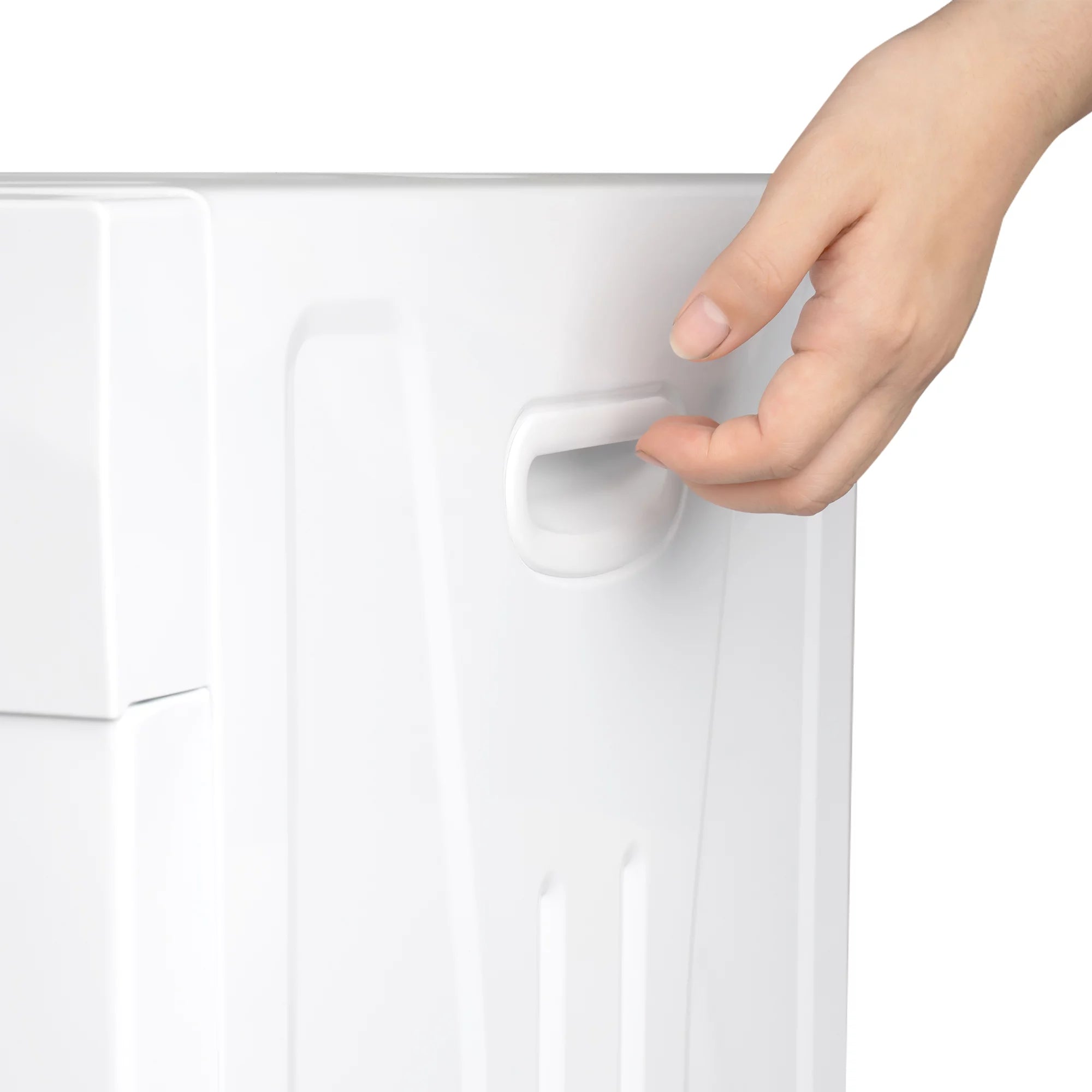 Compact Portable Laundry Dryer, 1020W, 1.41cu ft, Stainless Steel Tub, Wall Mount Kit, White O19644