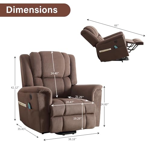 Power Lift Recliner Chair with Heat and Massage for Elderly S493