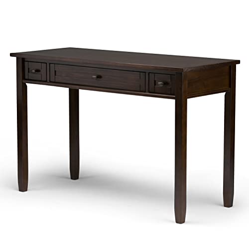 Solid Wood Hickory Brown 48 Inch Desk with 2 Drawers L44892