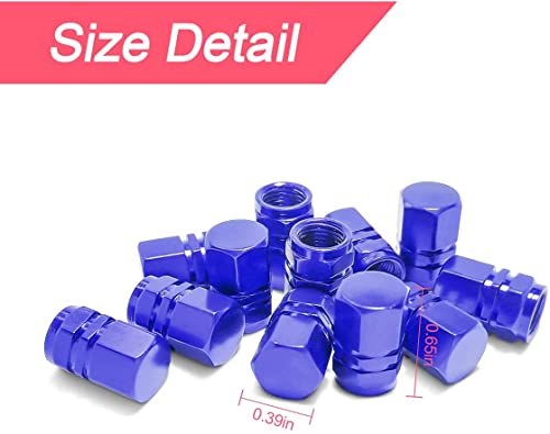 Tire Valve Stem Caps, 12 Pack, Hexagon Shape, Dustproof, Leak-Proof for Cars, Trucks, Bikes N6750