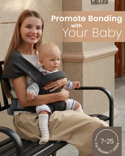 Baby Carrier Newborn to Toddler with Lumbar Support for 7-25lbs R648928