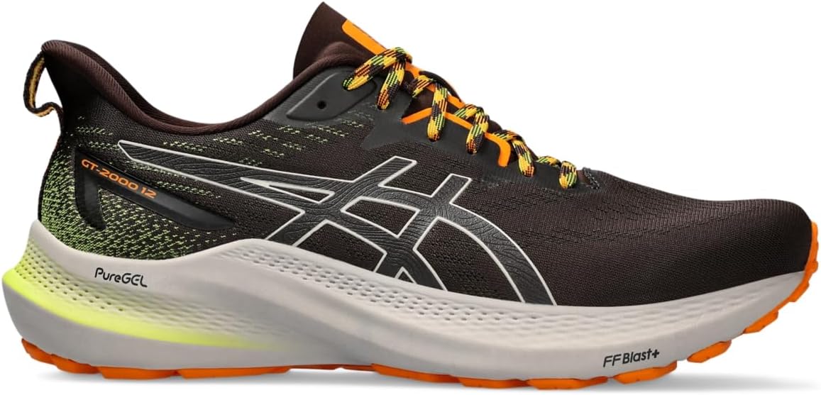 ASICS Men's GT-2000 12 Trail Running Shoes, 15, Nature Bathing/NEON Lime