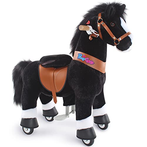 PonyCycle Official 2019 New U Series Ride on Horse Toy Plush Walking Animal Zebra Size 3 for Age 3-5 Ux368