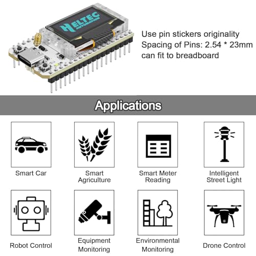 ESP32 LoRa V3 Development Board with Protective Case and 915MHz Antenna, OLED Display Type C D6778
