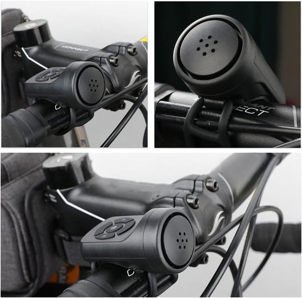 Electric Bike Horn, 120Db with 4 Sound Modes, USB Rechargeable for Mountain and Road Bikes T6830