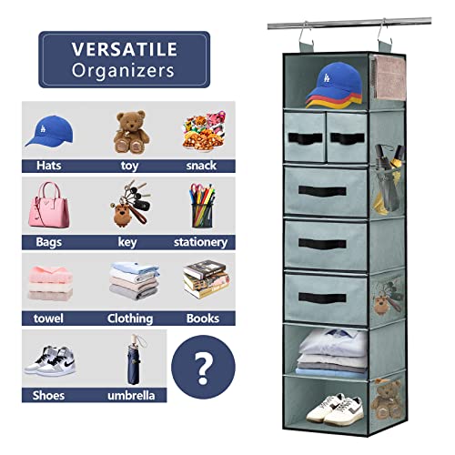 7-Shelf Hanging Closet Organizer with 5 Drawers and 8 Mesh Pockets M926520