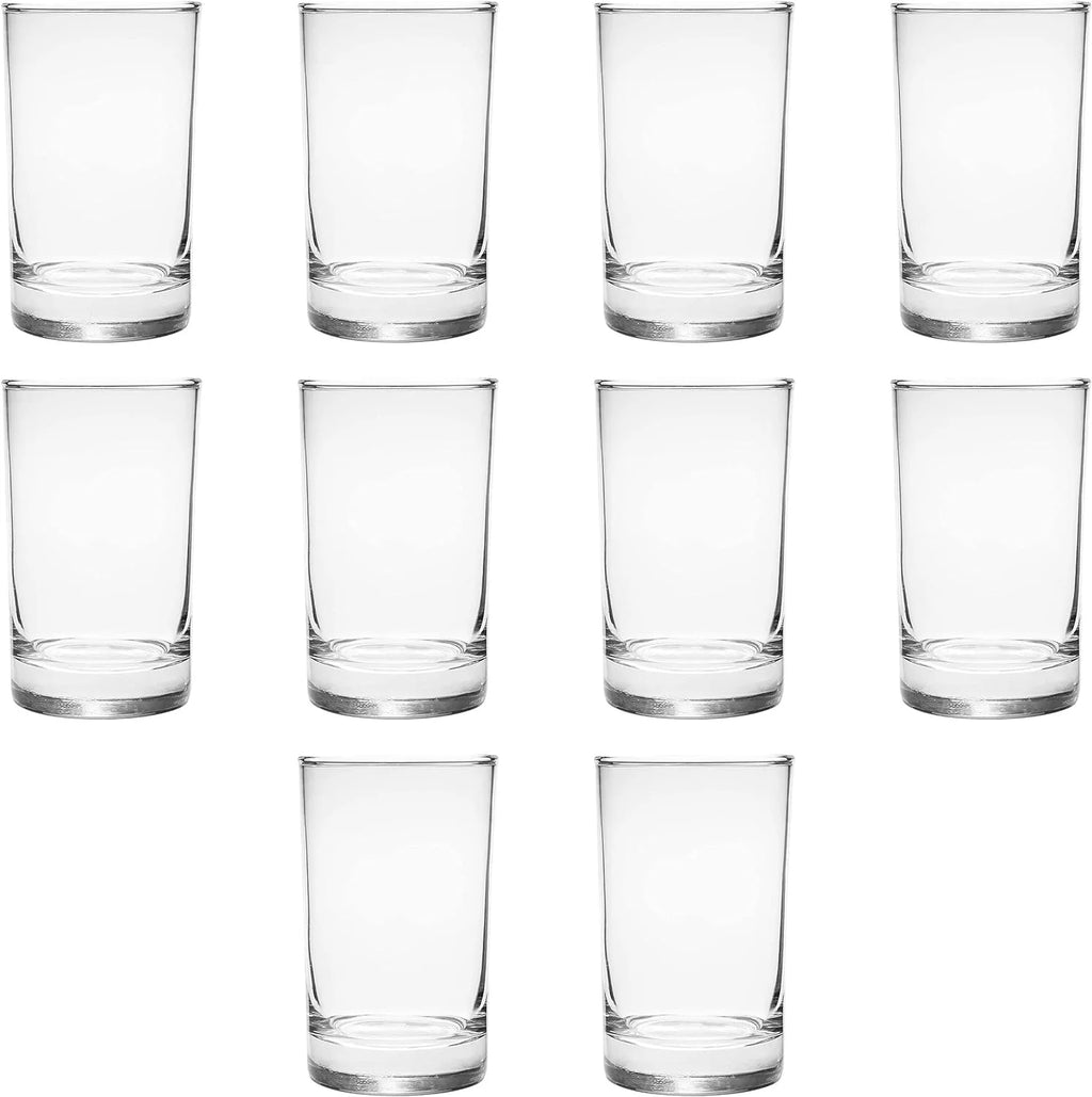 Orange Juice Glasses 5 Oz. Set Of 10, Bulk Pack - Sampler Juice Glass, Mimosa Glass, Glass Cup For Juice, Cup Set - Clear