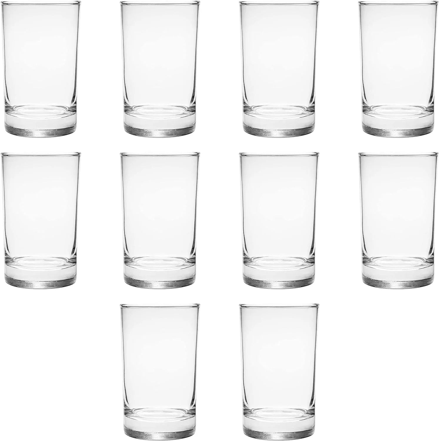 Orange Juice Glasses 5 Oz. Set Of 10, Bulk Pack - Sampler Juice Glass, Mimosa Glass, Glass Cup For Juice, Cup Set - Clear