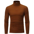 JUNGE Men Turtleneck Long Sleeve T Shirt Basic Slim Fit Bottoming Casual Soft Comfy Tees Shirts Undershirt Thermal Solid Tops