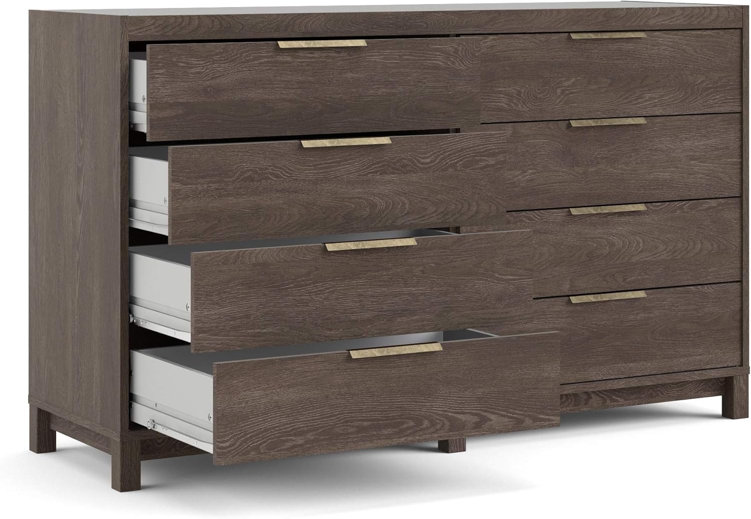 8 Drawer Double Dresser, Dark Chocolate E549961