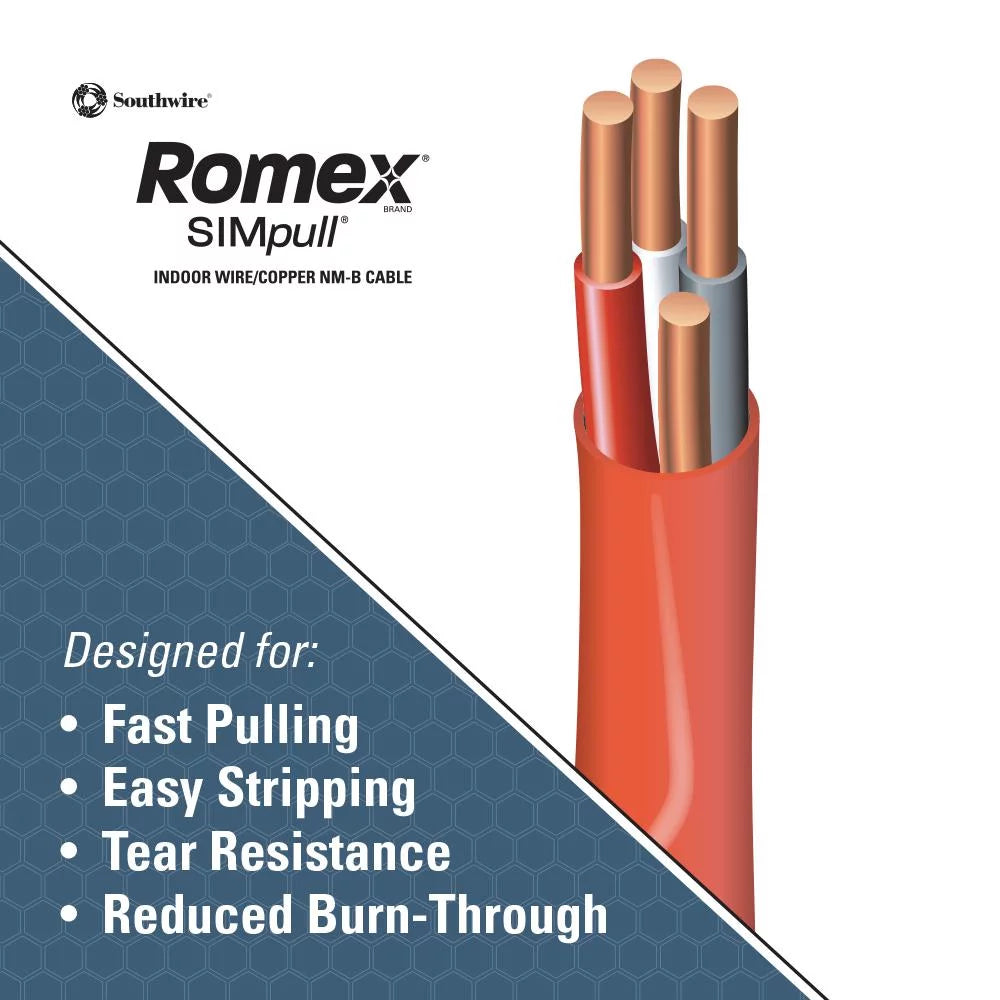 10/3 100ft Orange NM-B Electrical Wire with Ground V75168