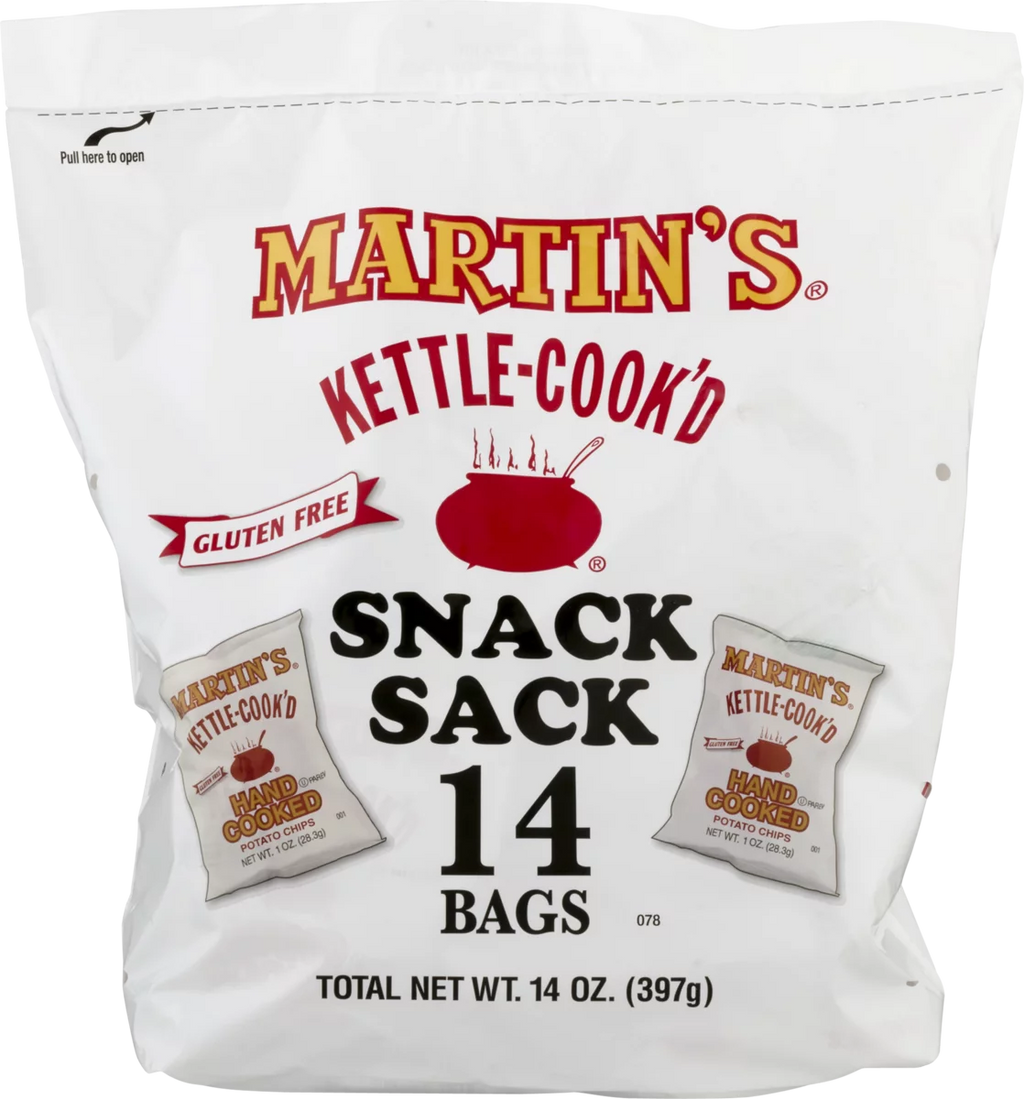 Martin's Kettle-Cook'd Potato Chip Snack Sack- 14 Count Bag