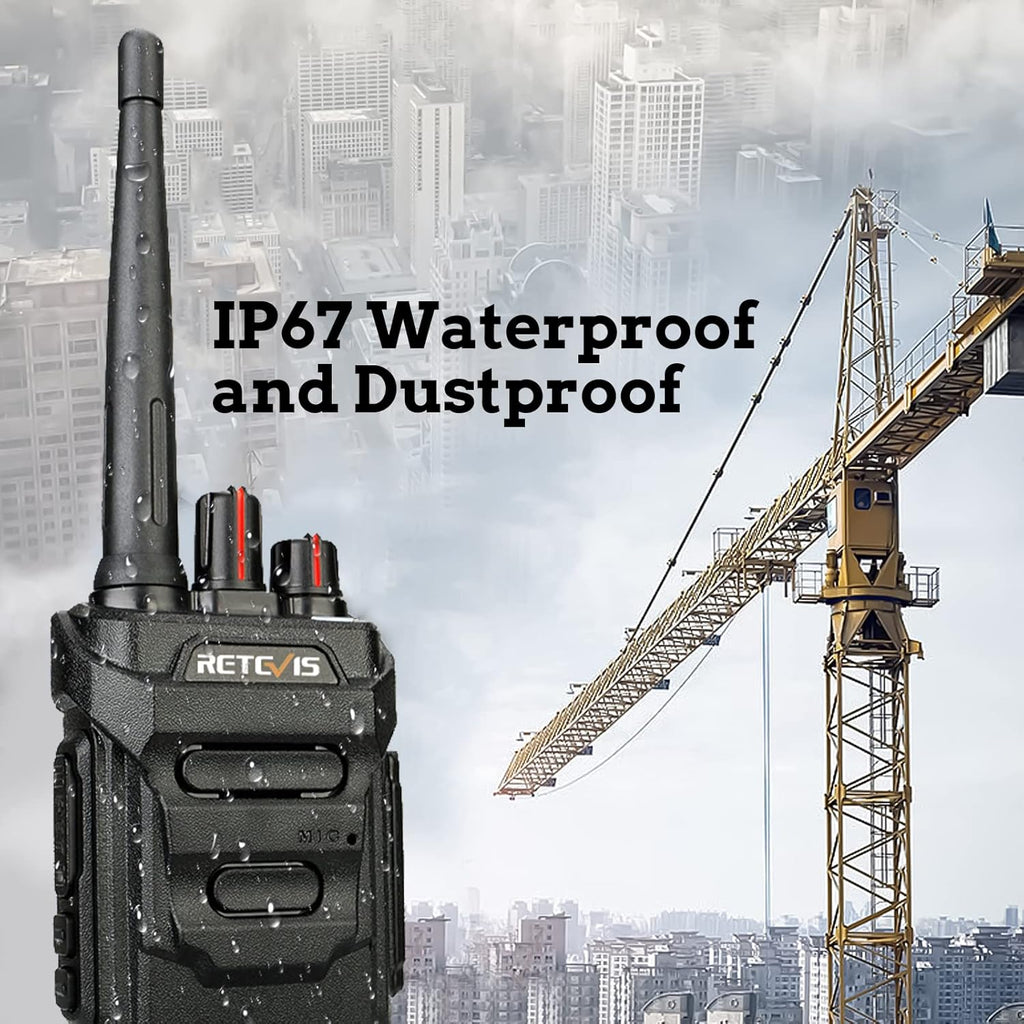 Waterproof Walkie Talkies for Adults, 2 Way Radios Long Range with 6 Way Charger, 6 Pack M145