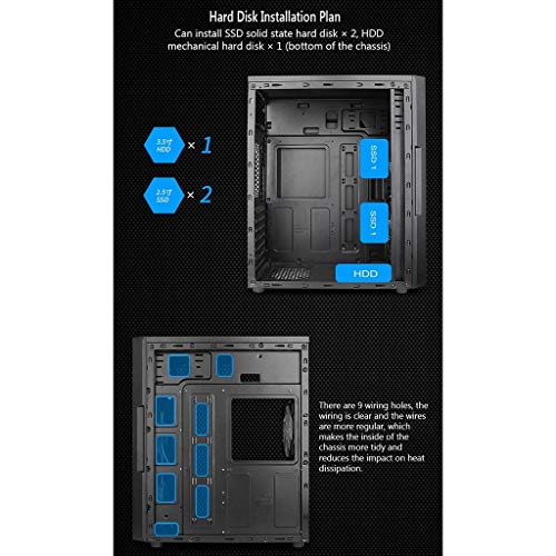 Mid-Tower PC Gaming Case ATX/M-ATX/ITX, Transparent Side Panels, USB 3.0 W8661